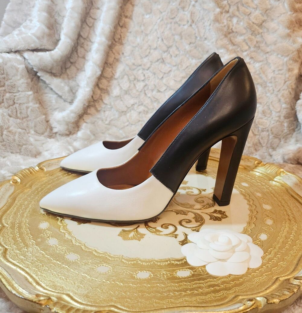 Calvin Klein Collection Black & White Pumps 40 (IT), fits 9 (US), NIB